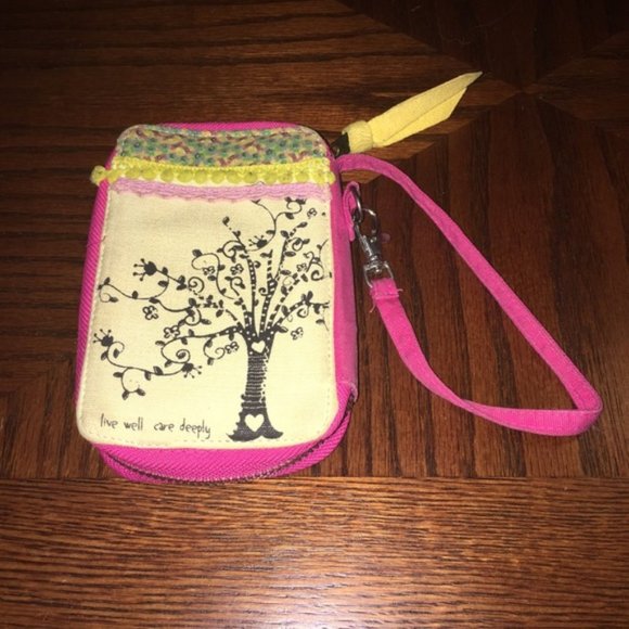 Francesca’s Boho Pink Wallet/Wristlet - Picture 2 of 6